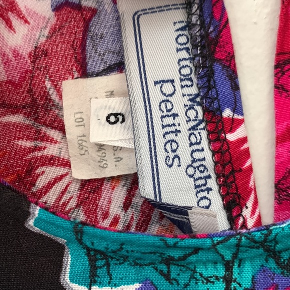 Vintage 90s Floral Abstract Rayon Blouse Top Shirt - Picture 4 of 4